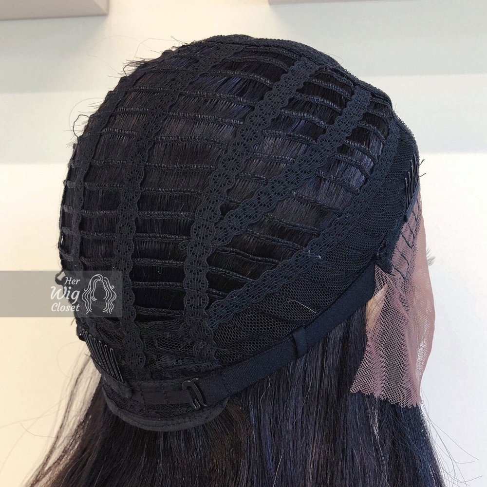 26" Ombre Ash Blonde Long Wig W/ Dark Roots| Chloe - Picture 5 of 9